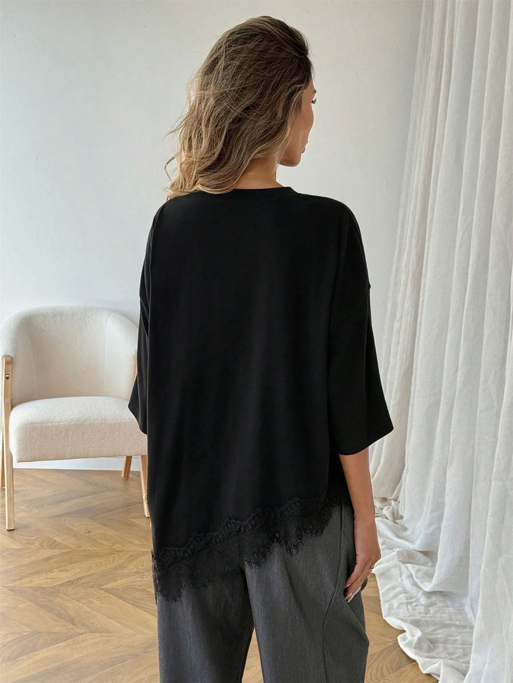 Lace Ruffle Top