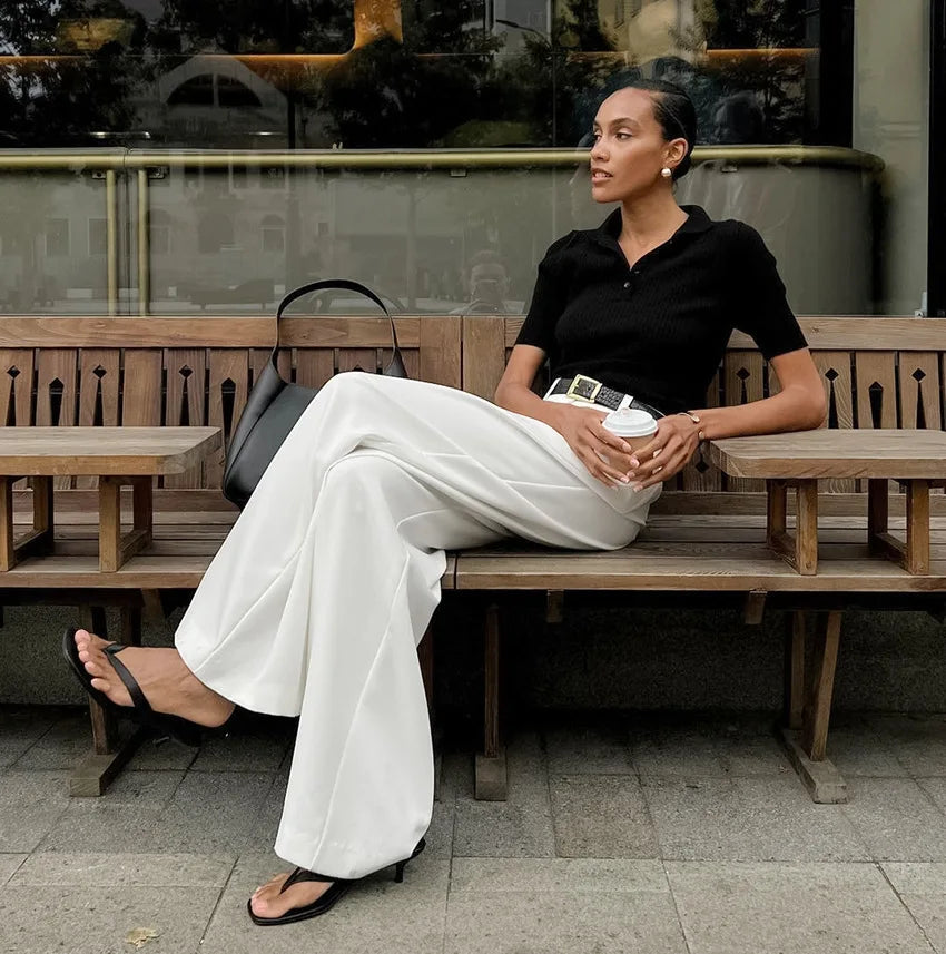 White Tailored Trousers