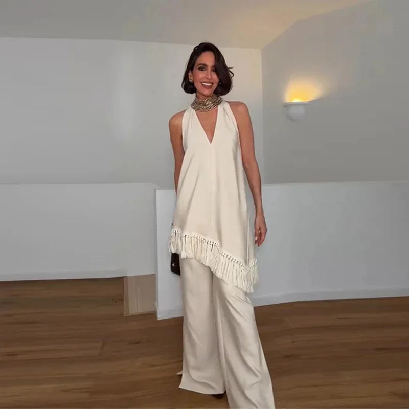 Ivory Tassel Top