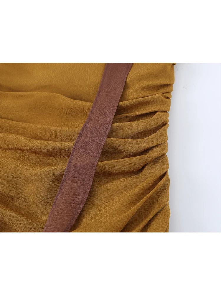 Pleated Square Dress