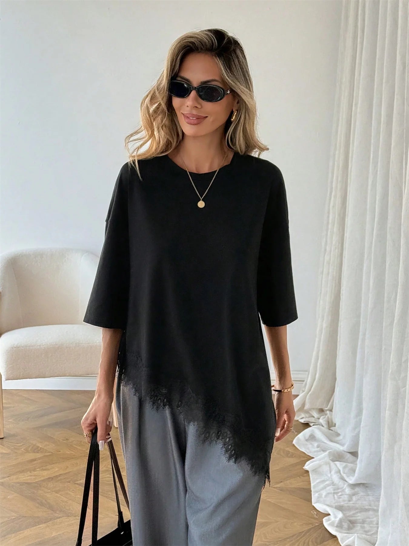 Lace Ruffle Top