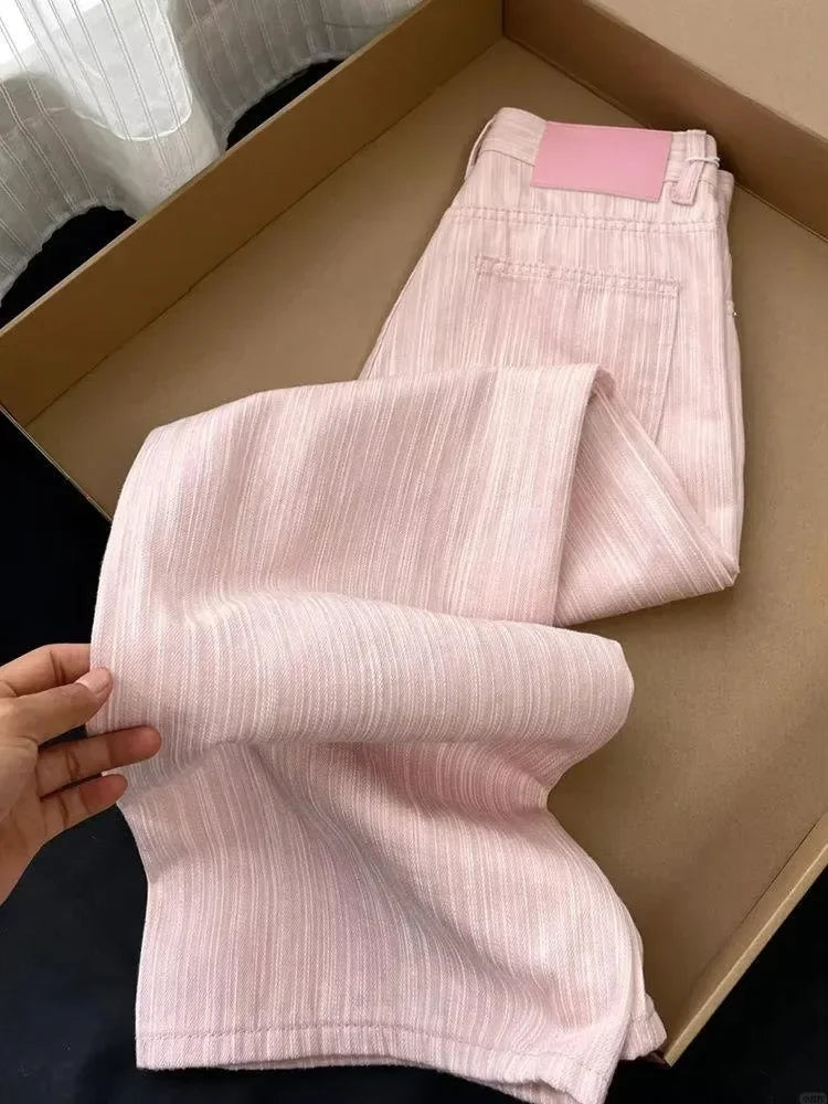 Wide Pink Jeans