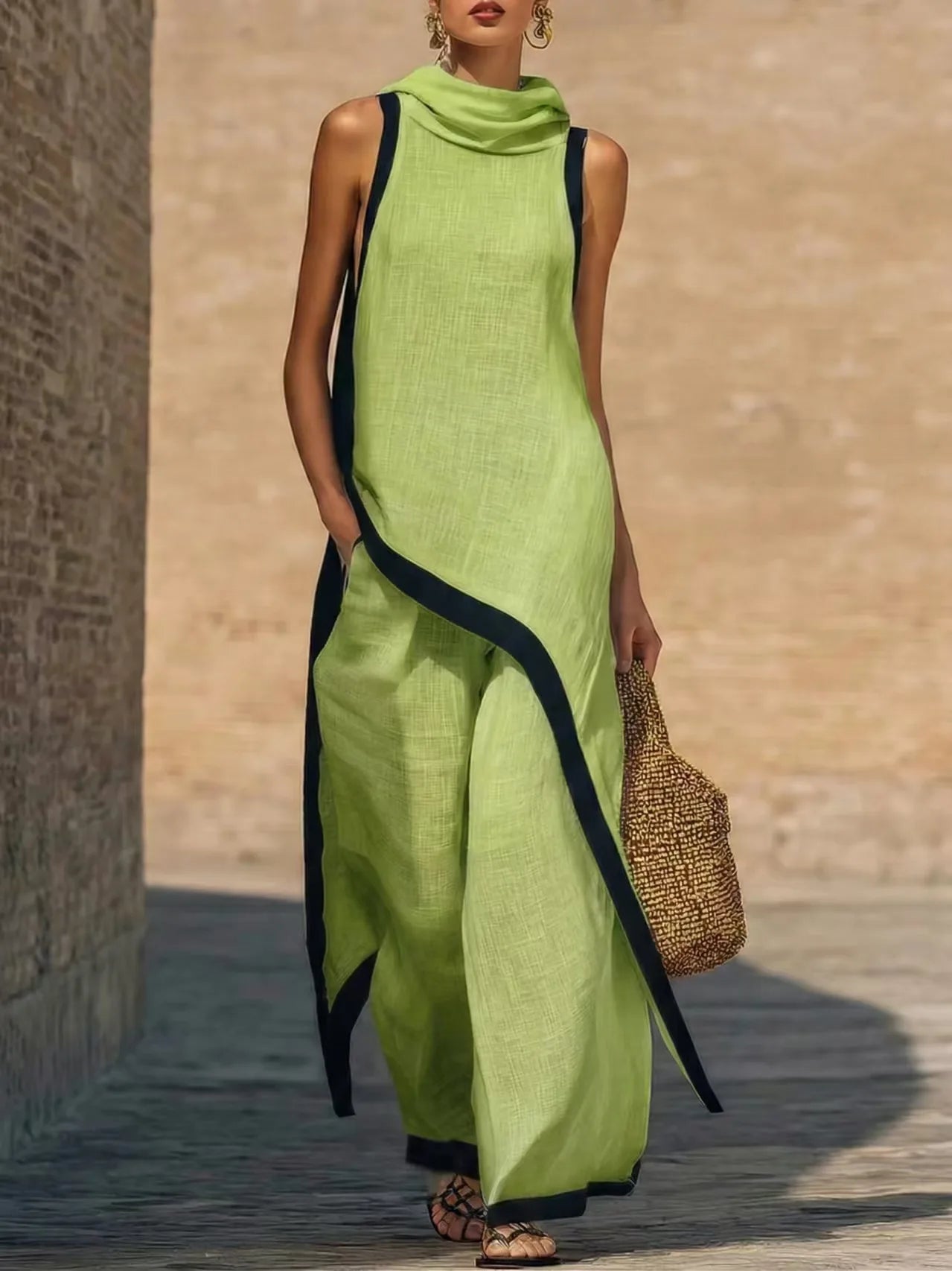 Linen Asymmetric Set