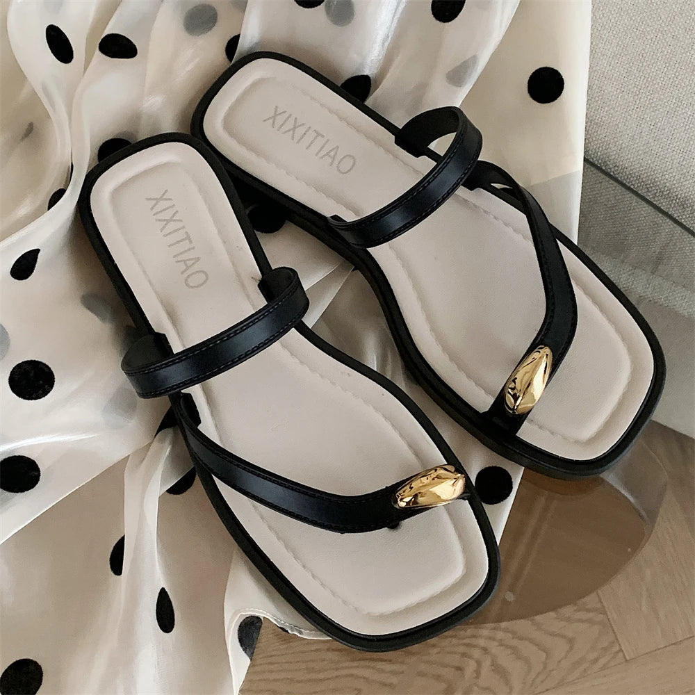 Velvet Toe Slides