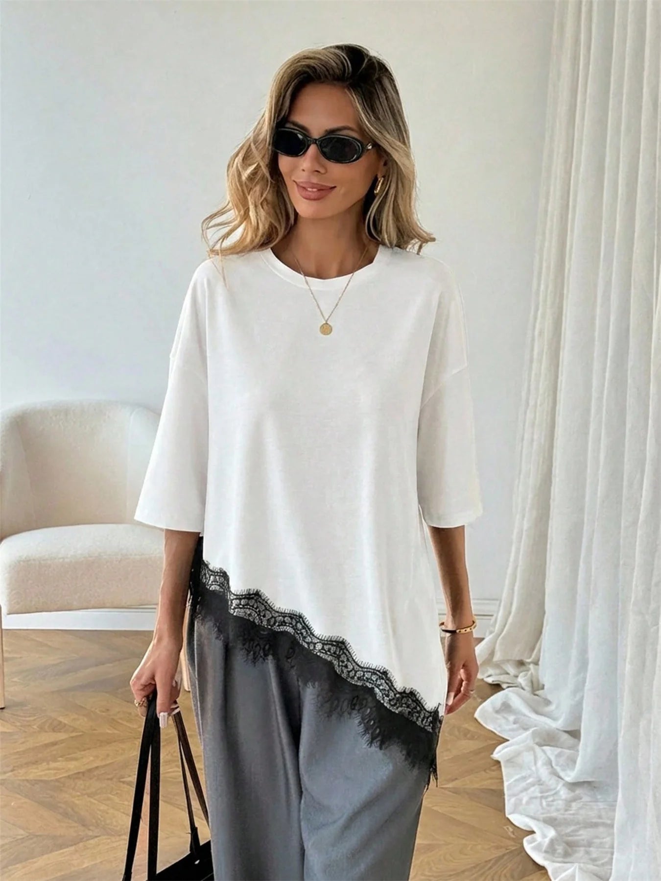 Lace Ruffle Top
