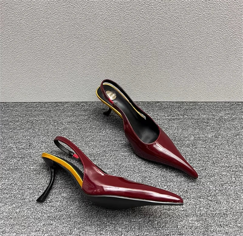 Sculptural Patent Pumps