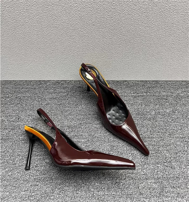 Sculptural Patent Pumps