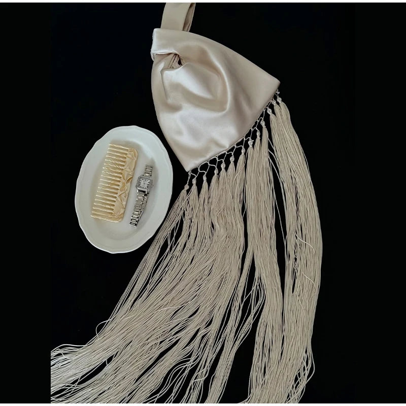 Tassel Satin Handbag