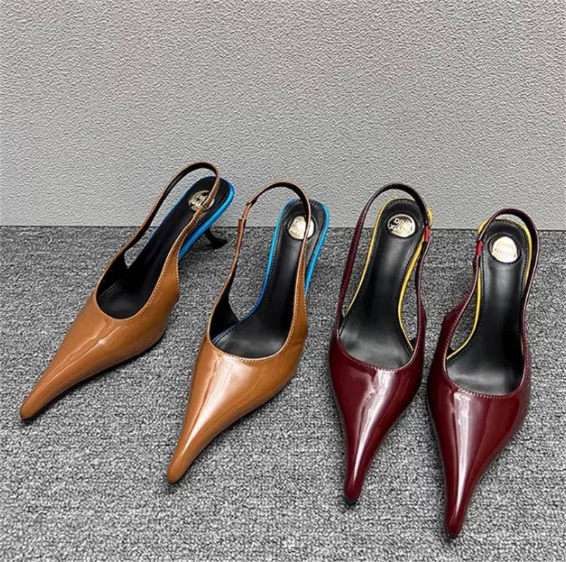 Sculptural Patent Pumps