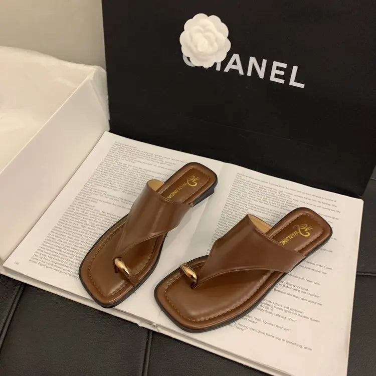 Faux Leather Thongs