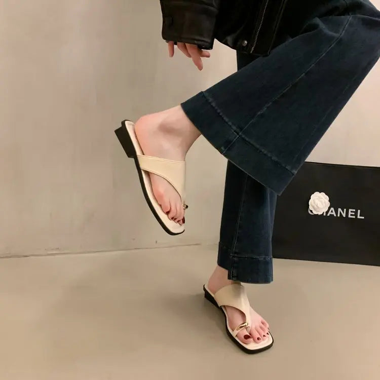Faux Leather Thongs
