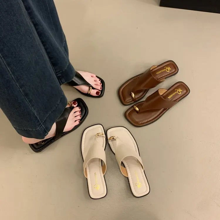 Faux Leather Thongs