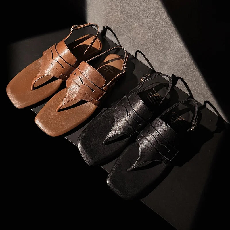 Leather Clip Sandals