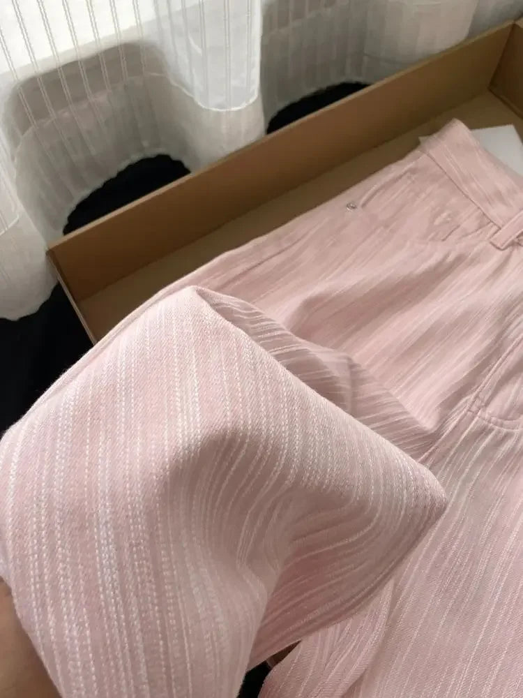 Wide Pink Jeans