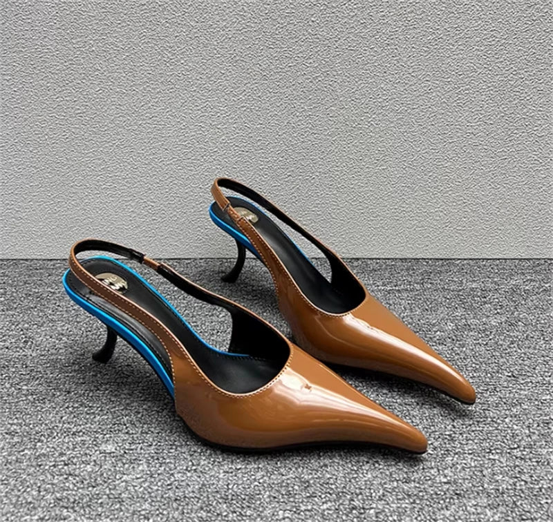 Sculptural Patent Pumps