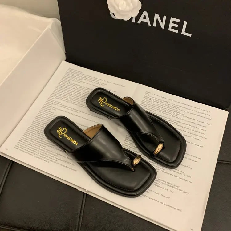 Faux Leather Thongs