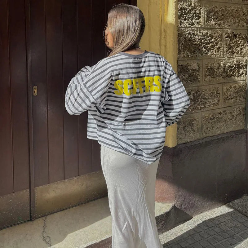 Striped Knit Pullover
