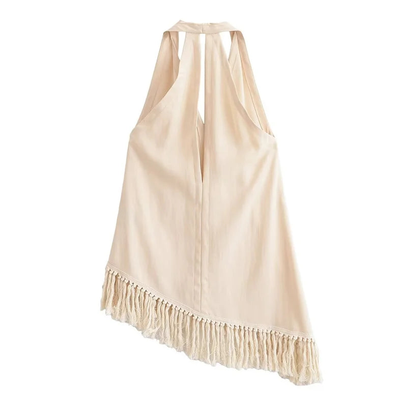 Ivory Tassel Top