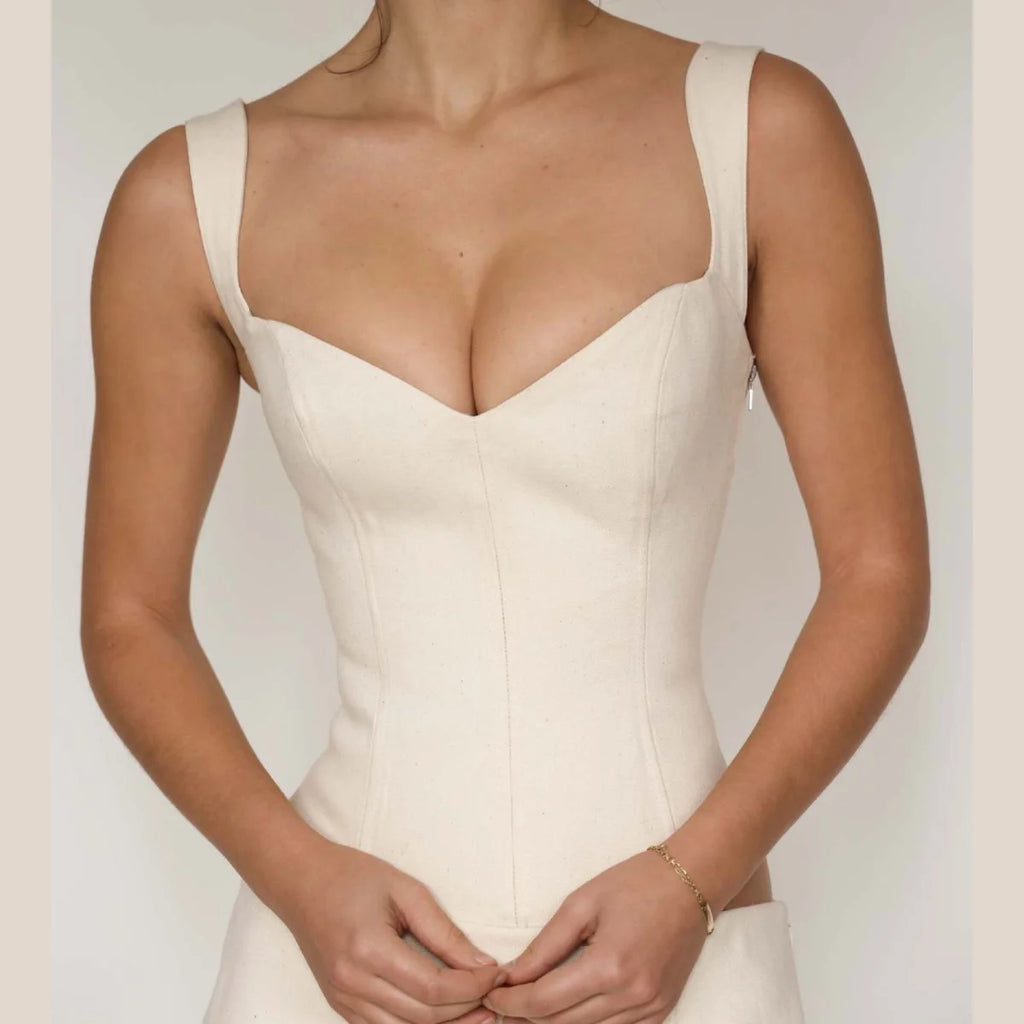 Cotton Zip Corset