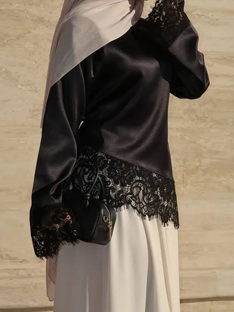 Satin Lace Blouse
