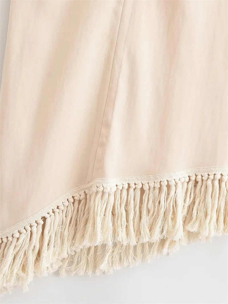 Ivory Tassel Top