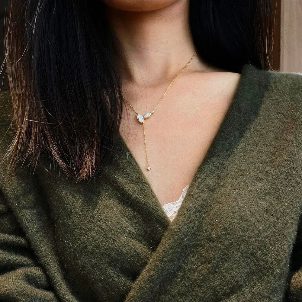 Marquise Lariat Necklace
