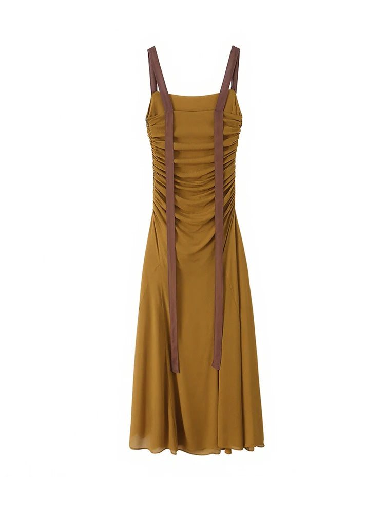 Pleated Square Dress