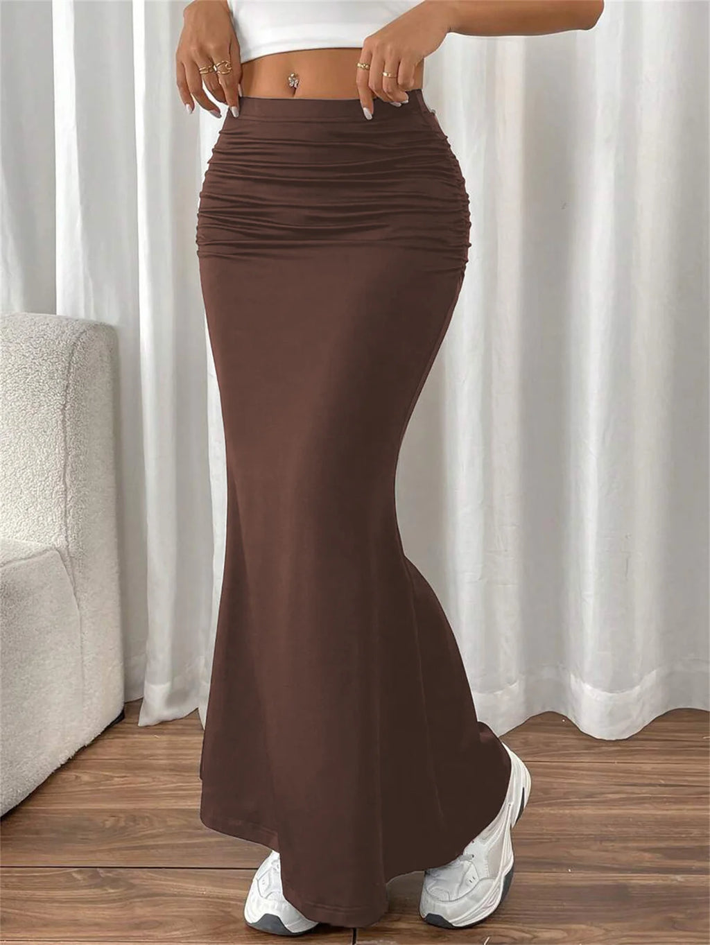 Draped Fishtail Skirt