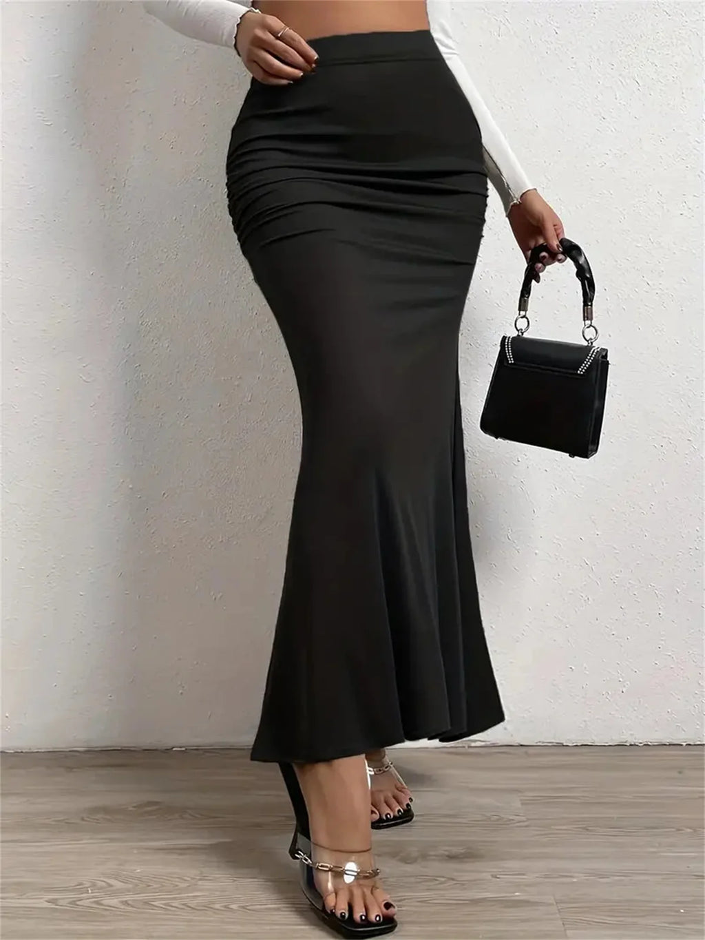 Draped Fishtail Skirt