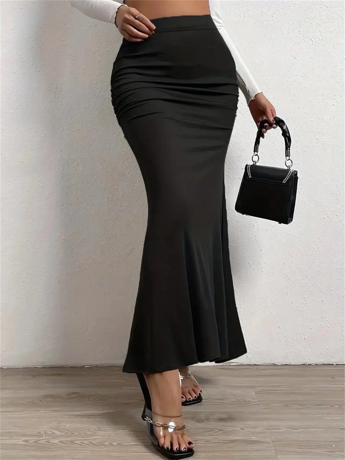 Draped Fishtail Skirt