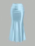 Pleated Fishtail Midi