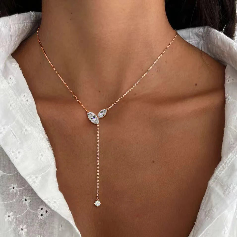 Marquise Lariat Necklace