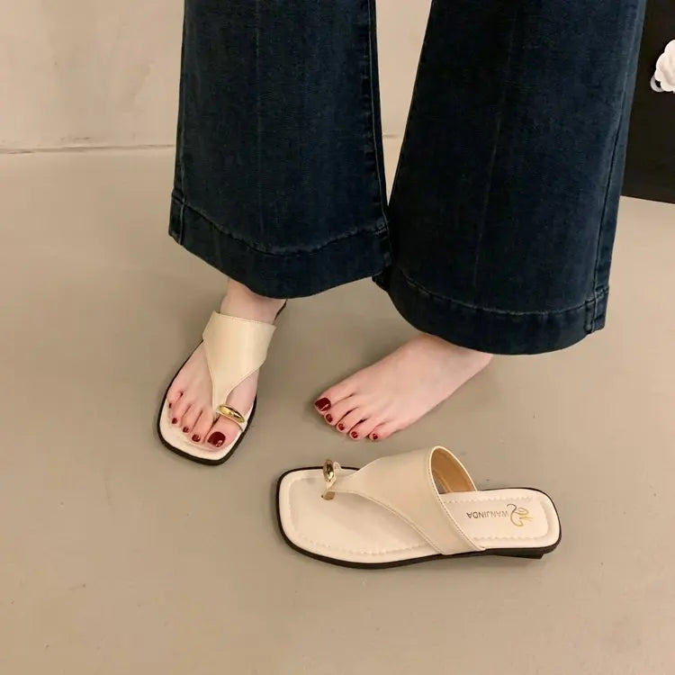 Faux Leather Thongs