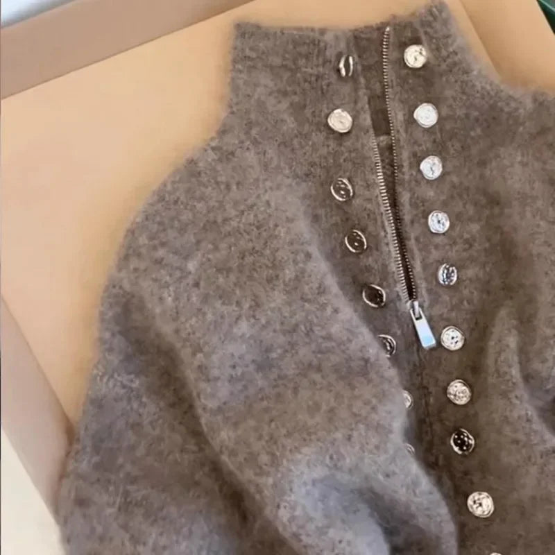 Knit Zip Cardigan