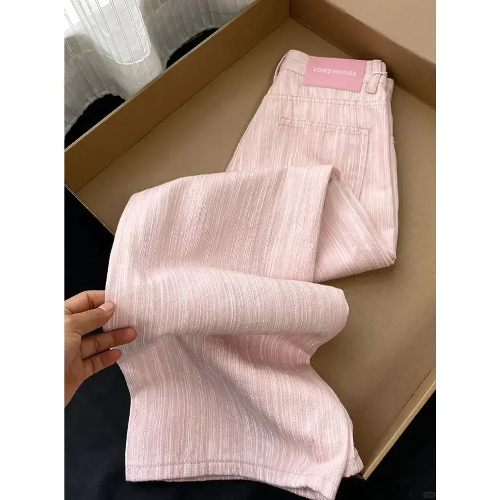 Wide Pink Jeans