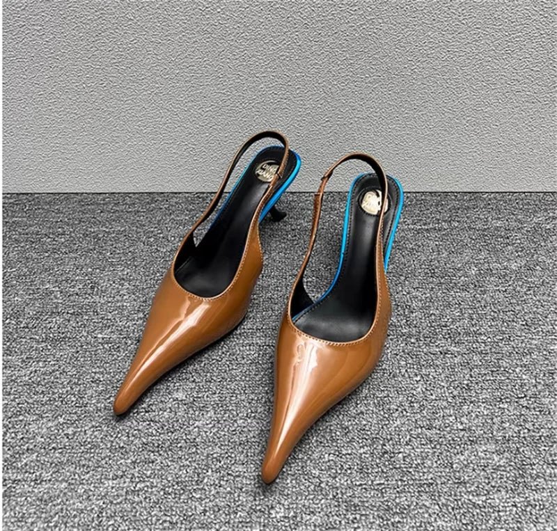 Sculptural Patent Pumps