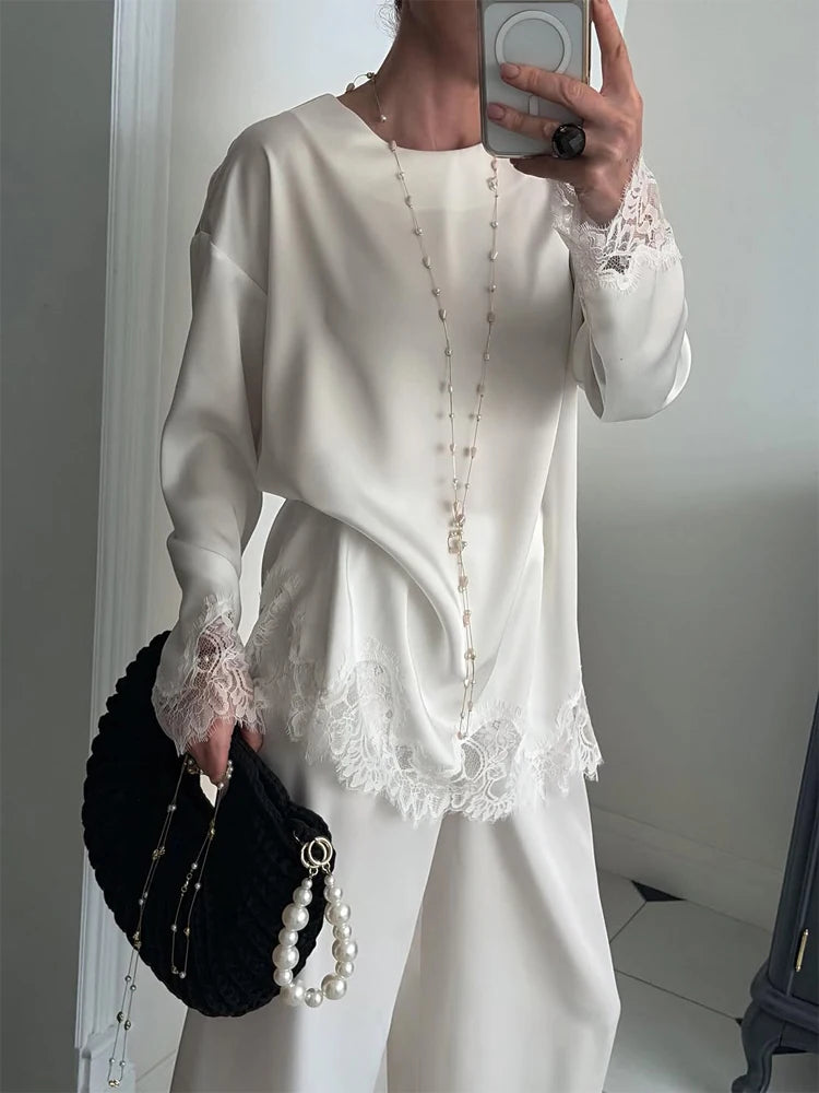 Lace Satin Dress