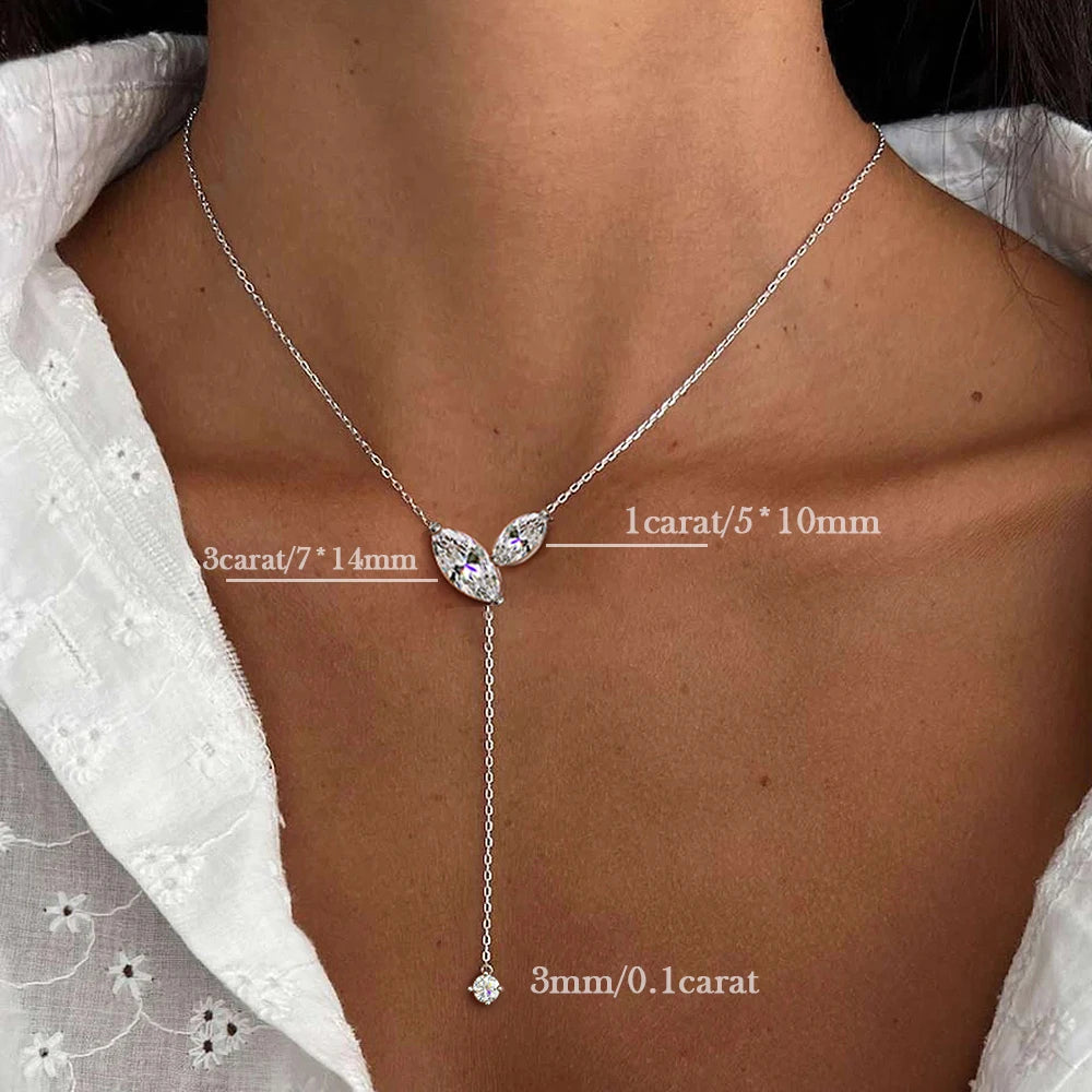 Marquise Lariat Necklace