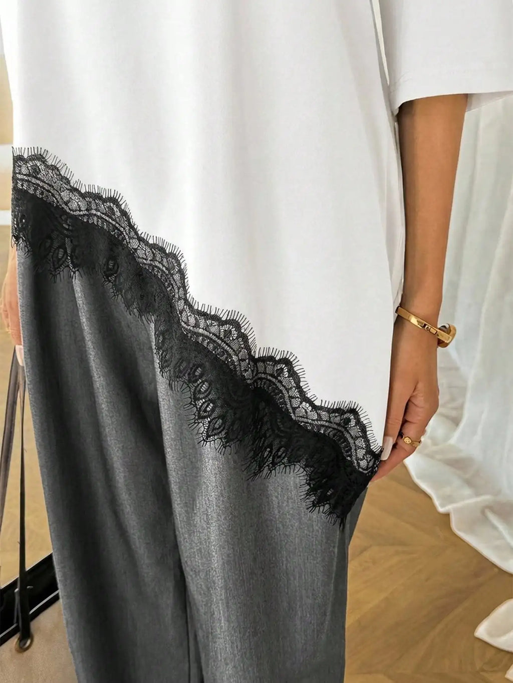 Lace Ruffle Top