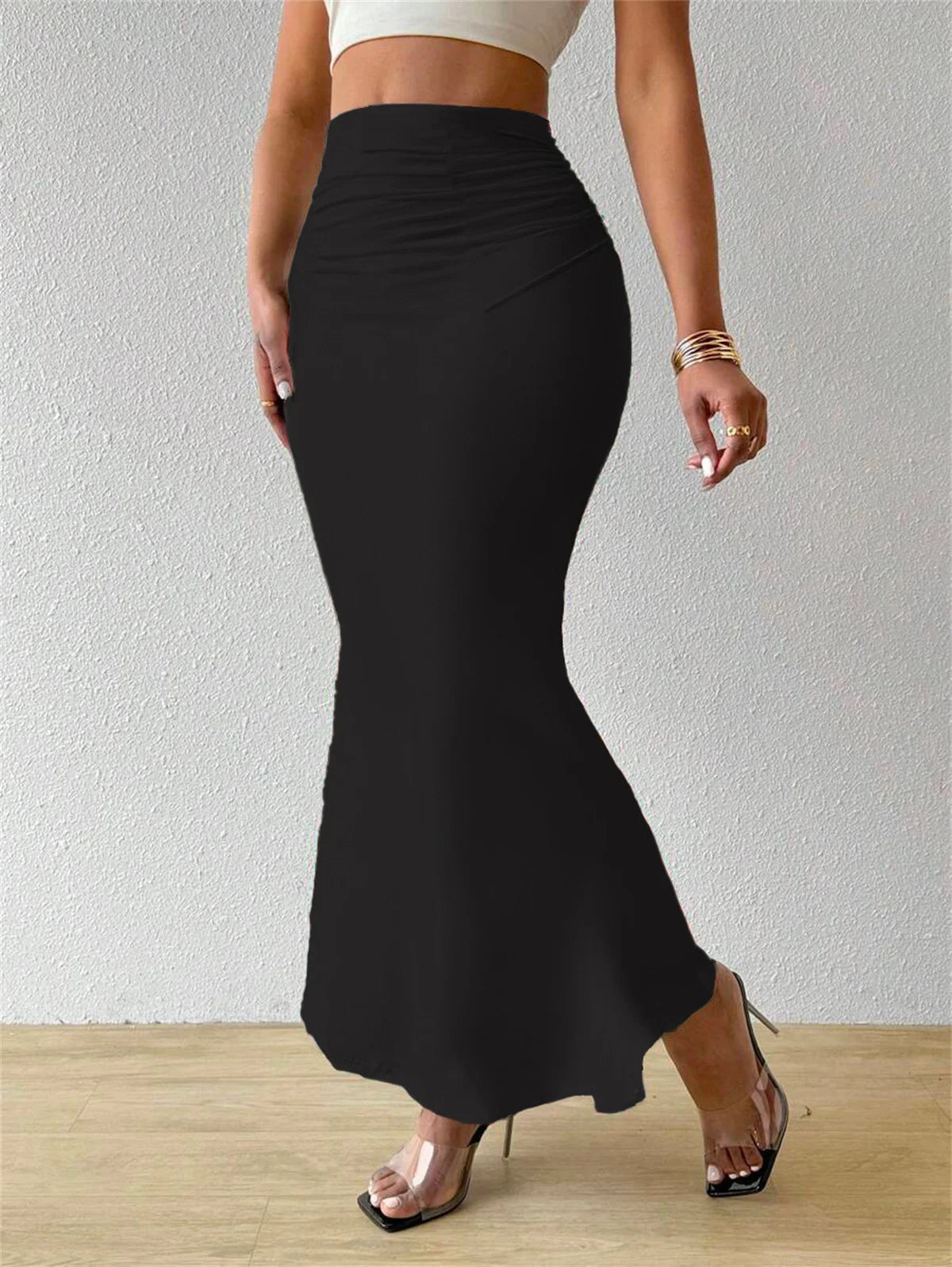 Draped Fishtail Skirt