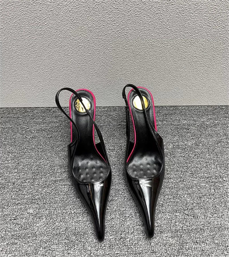 Sculptural Patent Pumps