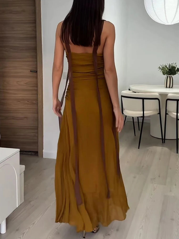 Pleated Square Dress