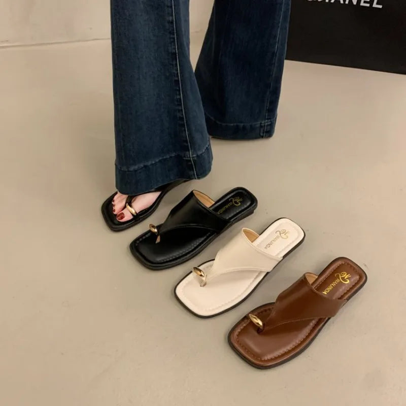 Faux Leather Thongs