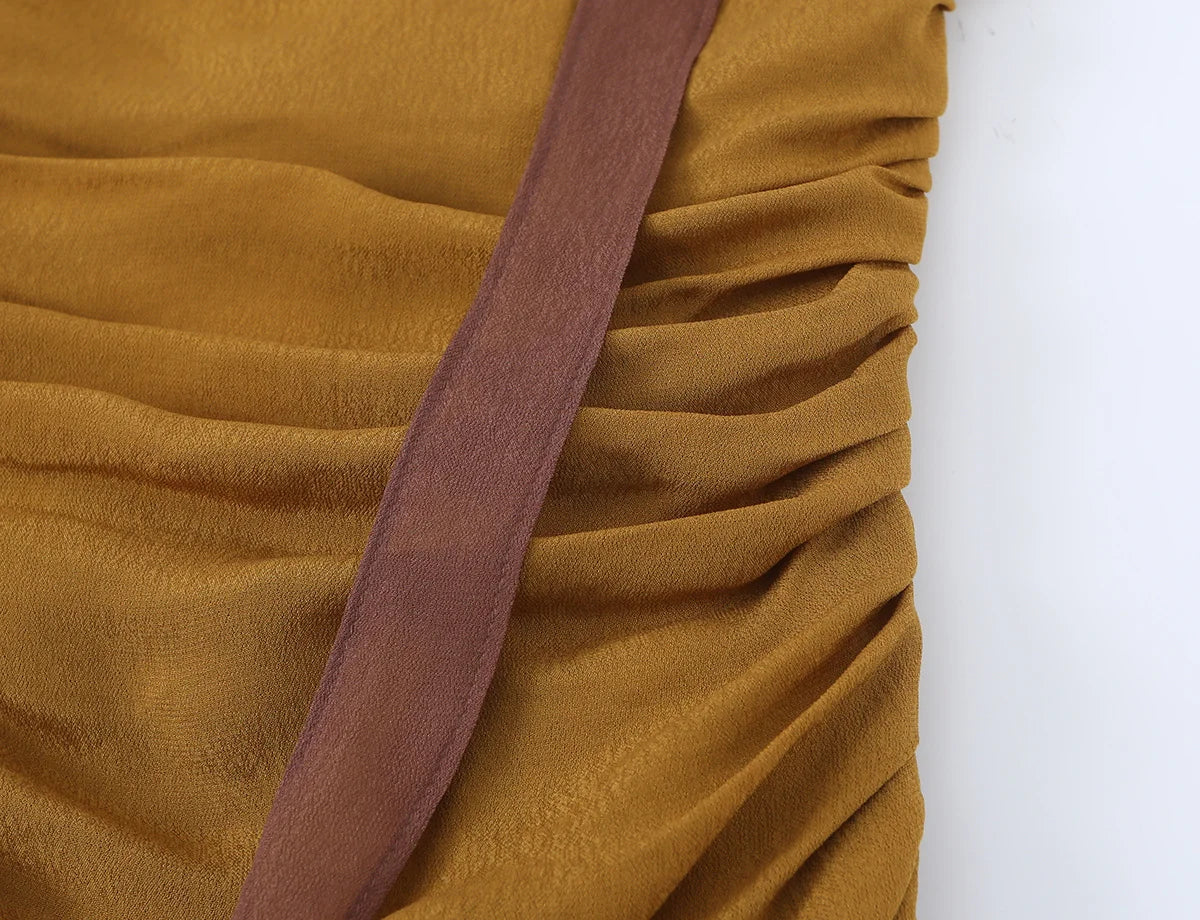 Pleated Square Dress