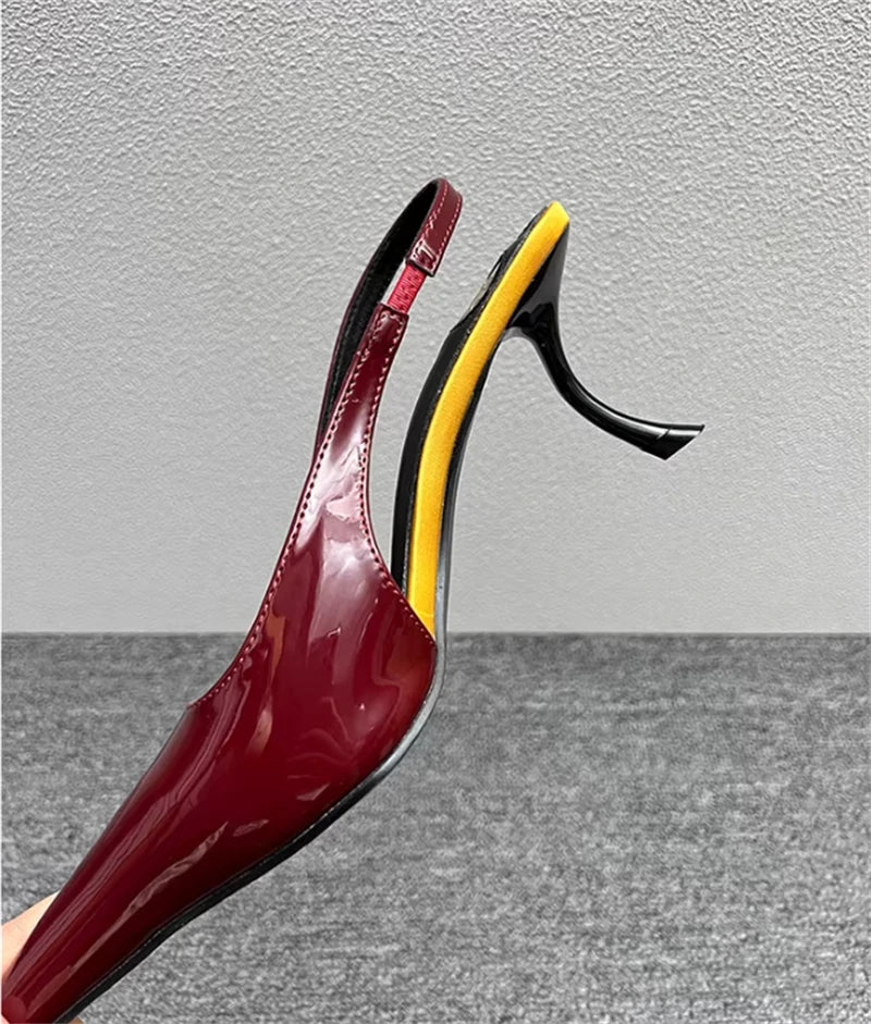 Sculptural Patent Pumps