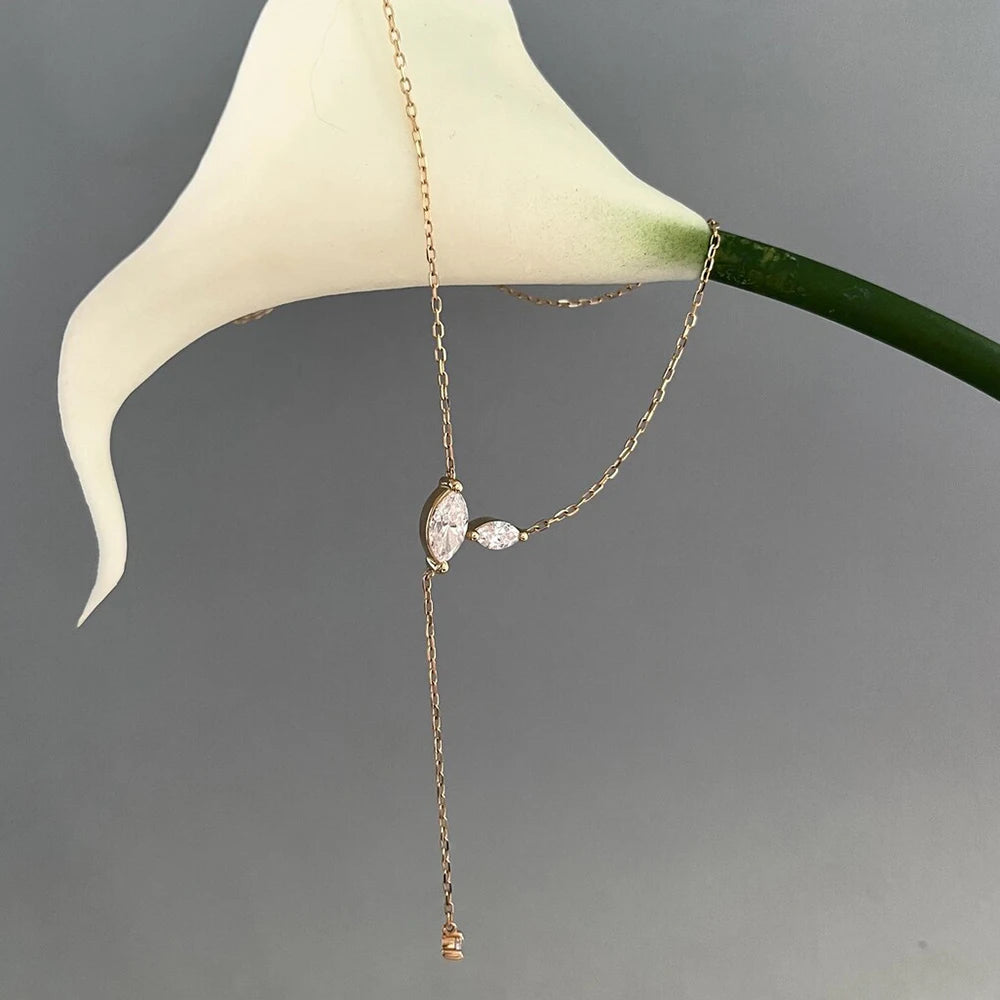 Marquise Lariat Necklace