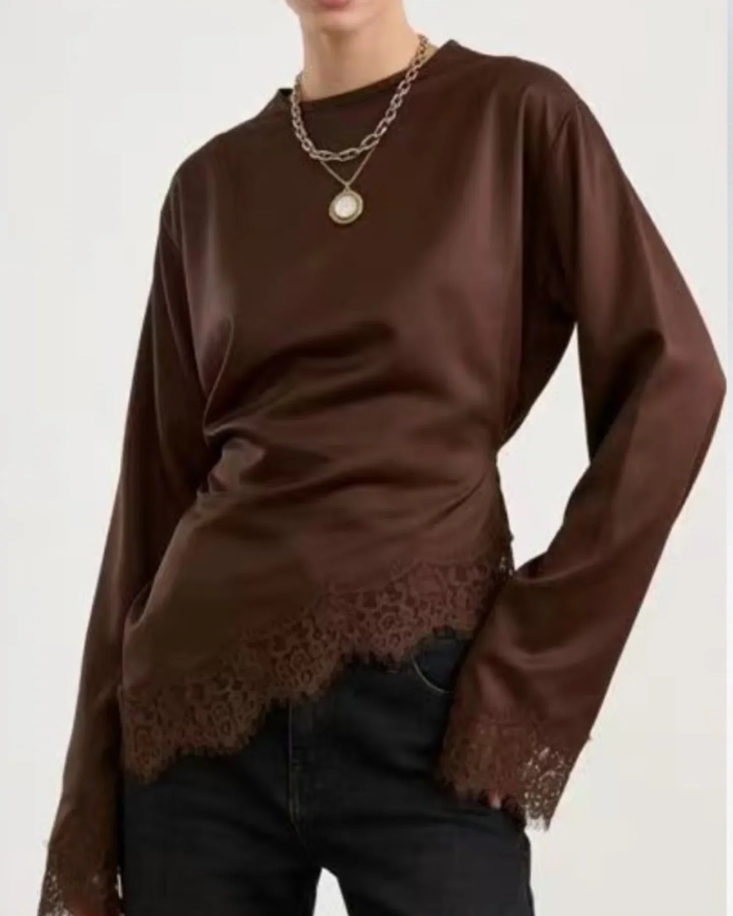 Satin Lace Blouse