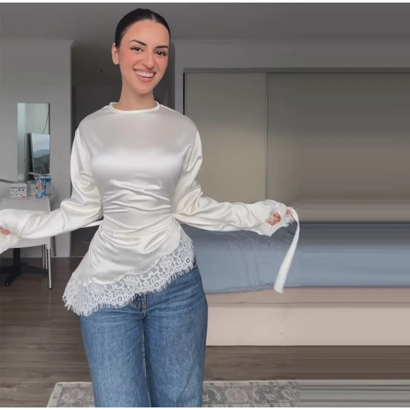 Satin Lace Blouse
