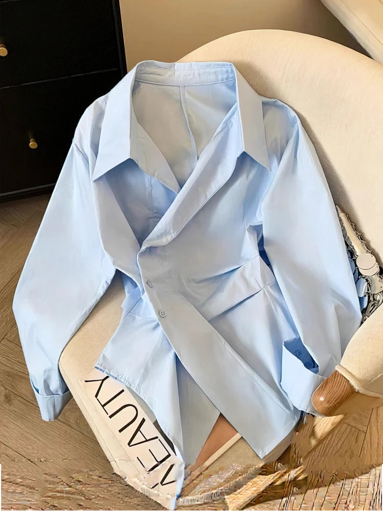 Asymmetric Polo Blouse
