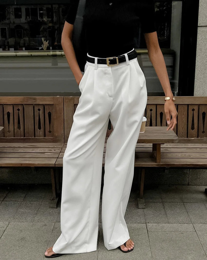 White Tailored Trousers